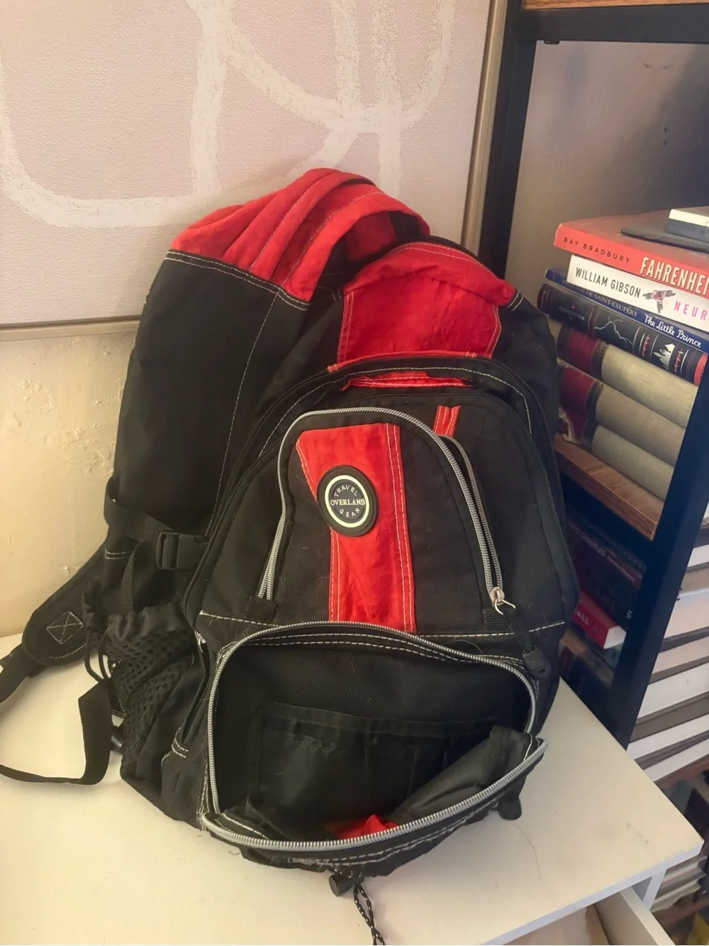 Black & Red Men's Backpack - Versatile Travel Bag